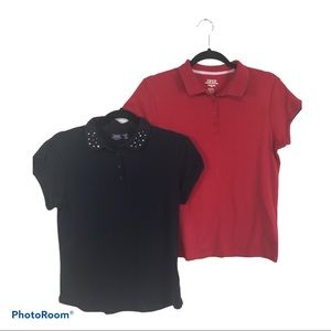 2 Girl’s Izod School Uniform Tops Size Xl